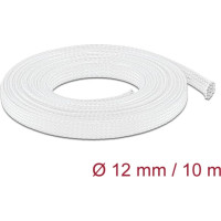 Delock Braided Sleeve stretchable 10 m x 12 mm white