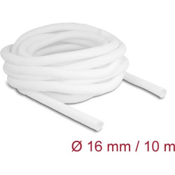 Delock Braided Sleeve self-closing 10 m x 16 mm white