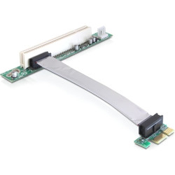 Delock Riser Card PCI Express x1 > 1 x PCI with flexible cable 13 cm left insertion