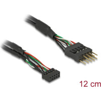 Delock Cable USB 2.0 pin header female 2.00 mm 10 pin > USB 2.0 pin header male 2.54 mm 10 pin 12 cm