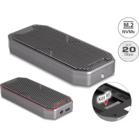 Delock External Gaming Enclosure for M.2 NVMe PCIe SSD with SuperSpeed USB 20 Gbps (USB 3.2 Gen 2x2) USB Type-C™ female and RGB LED illumination