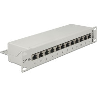 Delock 10 Patch Panel 12 Port Cat.6A grey