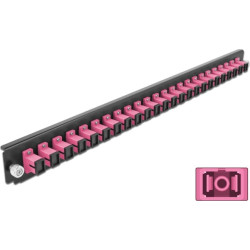 Delock 19″ Splice Box Front Panel 24 port SC Simplex violet