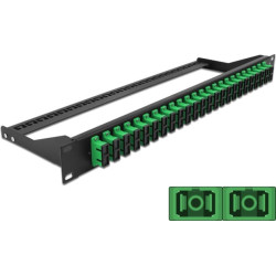 Delock 19″ Fibre Patch Panel 24 port SC Duplex green