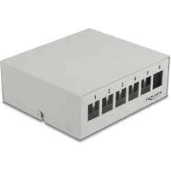 Delock Keystone Patch Panel 6 Port grey