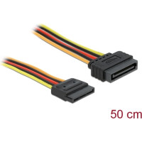 Delock Extension Cable Power SATA 15 Pin male > SATA 15 Pin female 50 cm