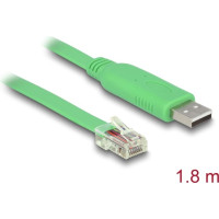 Delock Adapter USB 2.0 Type-A male > 1 x Serial RS-232 RJ45 male 1.8 m