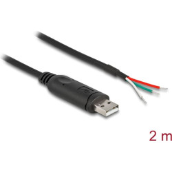Delock Adapter Cable USB 2.0 Type-A to Serial RS-485 with 3 x open wire ends 2 m
