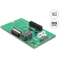 Delock U.2 SFF-8643 Adapter to PCIe x4 or M.2 Key M slot with fixing plate