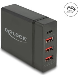 Delock USB Charger 1 x USB Type-C™ PD + 3 x USB Type-A 60 W