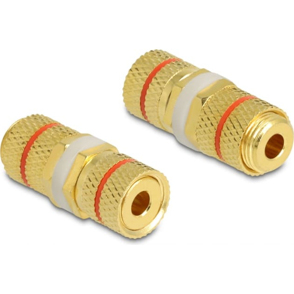Delock Audio Adapter binding post to binding post for installation, red ring