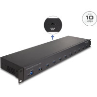 Delock 19″ Industry Hub 10 x USB 10 Gbps Type-A