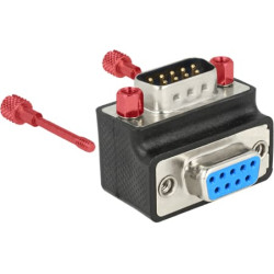 Delock D-Sub 9 pin male > female 270° angled Nut and Screw changeable