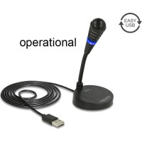 Delock USB Microphone with base and Touch-Mute Button