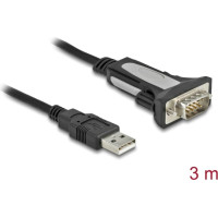 Delock Adapter USB 2.0 Type-A to 1 x serial RS-232 DB9 3 m