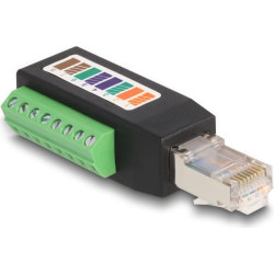 Delock RJ45 plug Cat.5e to Terminal Block Adapter 90° angled