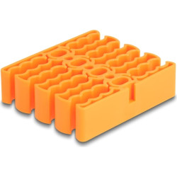 Delock Cable Organizer with 24 cable entries orange
