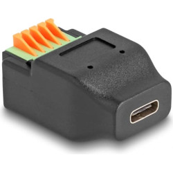 Delock USB Type-C™ 2.0 female to Terminal Block Adapter with push-button