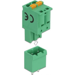 Delock Terminal block set for PCB 2 pin 5.08 mm pitch vertical