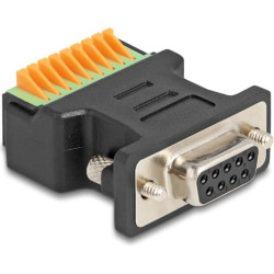 Delock D-Sub 9 female to Terminal Block Adapter with push-button