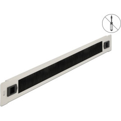 Delock 19″ Cable Management Brush Strip tool free 1U grey