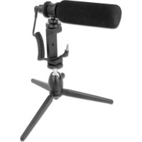 Delock Vlog Shotgun Microphone Set for Smartphones and DSLR Cameras