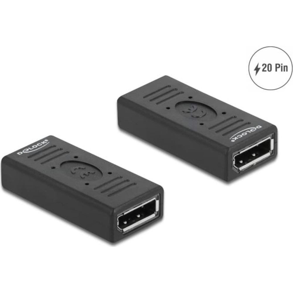 Delock DisplayPort 1.2 Adapter female to female Gender Changer with pin 20