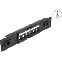 Delock 10″ Keystone Patch Panel 6 Port tool free