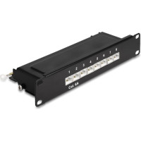 Delock 10″ Patch Panel 8 port Cat.6A 1U black