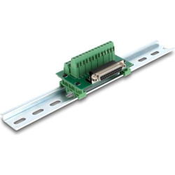 Delock D-Sub 25 pin female to Terminal Block for DIN rail