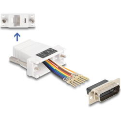 Delock D-Sub 15 pin male to RJ45 female Assembly Kit white
