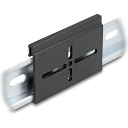 Delock Aluminium Mounting Clip for DIN Rail 70.0 x 47.8 mm black