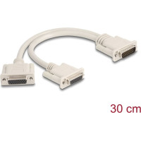 Delock Adapter Y-Cable Splitter D-Sub HD 26 pin male to 2 x D-Sub HD 26 pin female with screws 30 cm