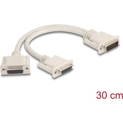 Delock Adapter Y-Cable Splitter D-Sub HD 26 pin male to 2 x D-Sub HD 26 pin female with screws 30 cm