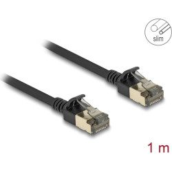 Delock RJ45 Network Cable Cat.8.1 F/FTP Slim Pro 1 m black