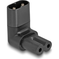 Delock Power Adapter IEC 60320 - C8 to C7, male / female, 2.5 A, 90° angled