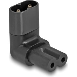 Delock Power Adapter IEC 60320 - C8 to C7, male / female, 2.5 A, 90° angled