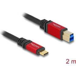 Delock USB 5 Gbps Cable USB Type-C™ male to USB Type-B male 2 m red metal