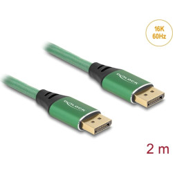 Delock DisplayPort Cable 16K 60 Hz 2 m green metal