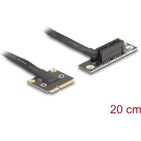 Delock Adapter Mini PCIe male to PCIe 3.0 x1 female 90° angled with cable 20 cm