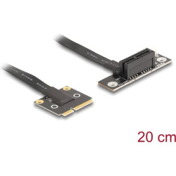 Delock Adapter Mini PCIe male to PCIe 3.0 x1 female 90° angled with cable 20 cm