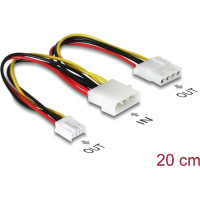 Kabelis Power 4pin MolexM > 4pinMolexF+Floppy
