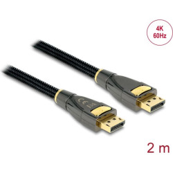 Delock Cable DisplayPort 1.2 male > DisplayPort male 4K 60 Hz 2 m Premium