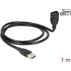 Delock Cable USB 2.0 Type-A male > USB 2.0 Type-A female ShapeCable 1 m