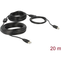 Delock Cable USB 2.0 Type-A male > USB 2.0 Type-B male 20 m
