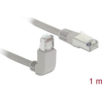 Delock Network cable RJ45 Cat.6A S/FTP upwards angled / straight 1 m