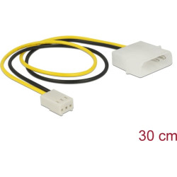 Delock Power Cable 2 pin male  3 pin female (fan) 30 cm