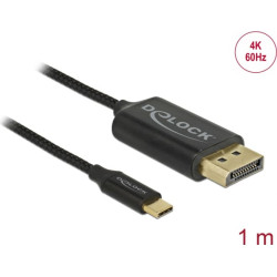 Delock USB cable Type-C to DisplayPort (DP Alt Mode) 4K 60 Hz 1 m coaxial