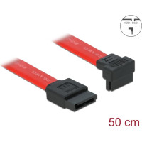 Delock SATA 3 Gb/s Cable straight to downwards angled 50 cm red