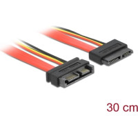 Delock Extension Cable Slim SATA male > female 30 cm